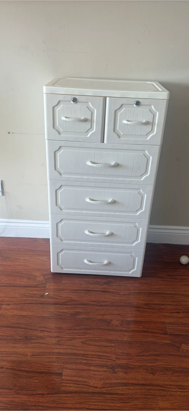 White Plastic Drawer Storage Unit - photo 3
