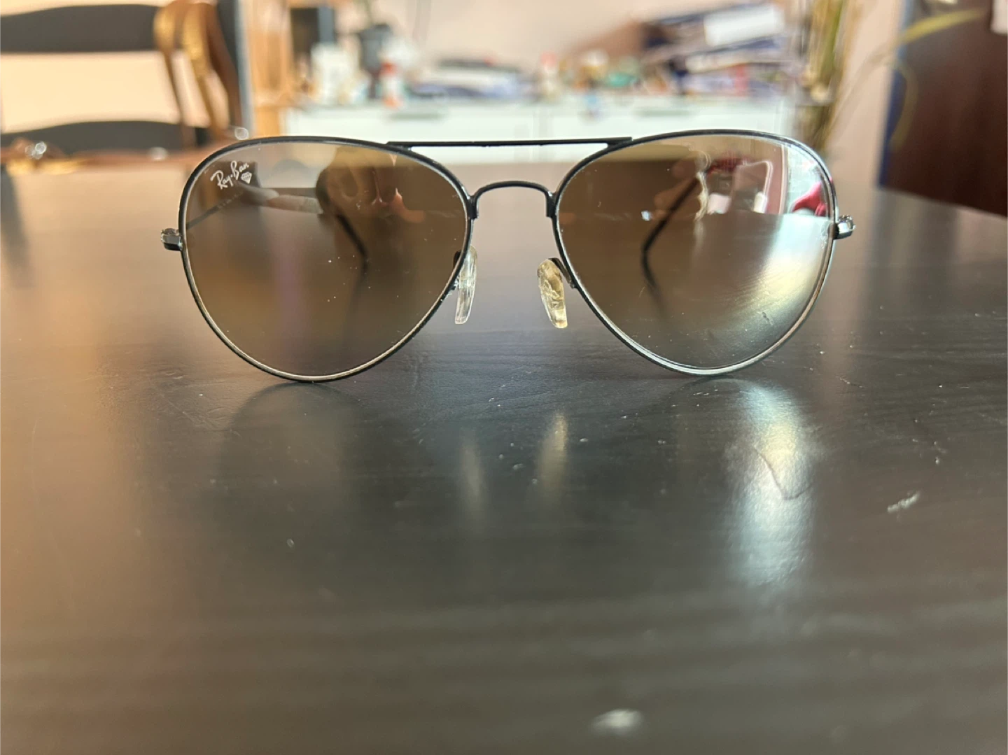 Ray-Ban Aviator Sunglasses - Black Frame