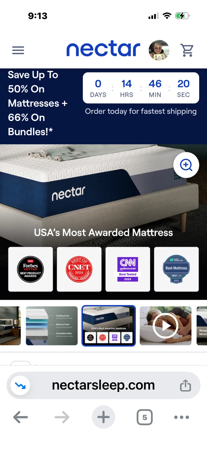 Nectar Memory Foam Mattress - 13-inch Height - photo 2