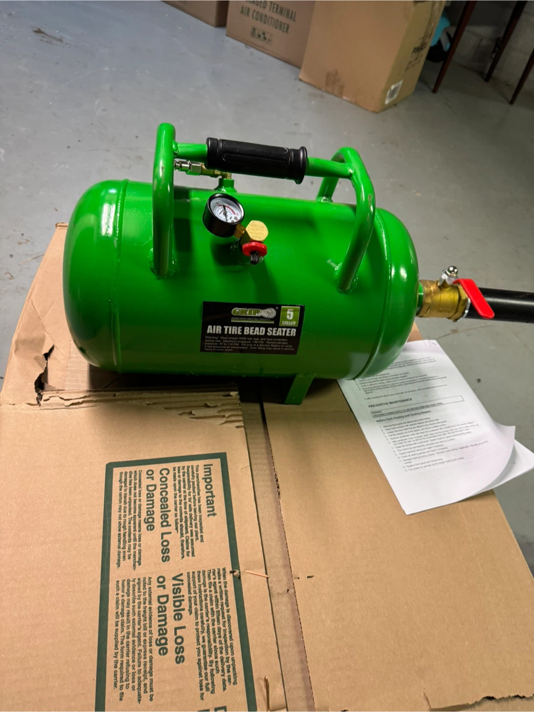 AIR TIRE BEAD SEATER 5 Gallon Green - photo 2