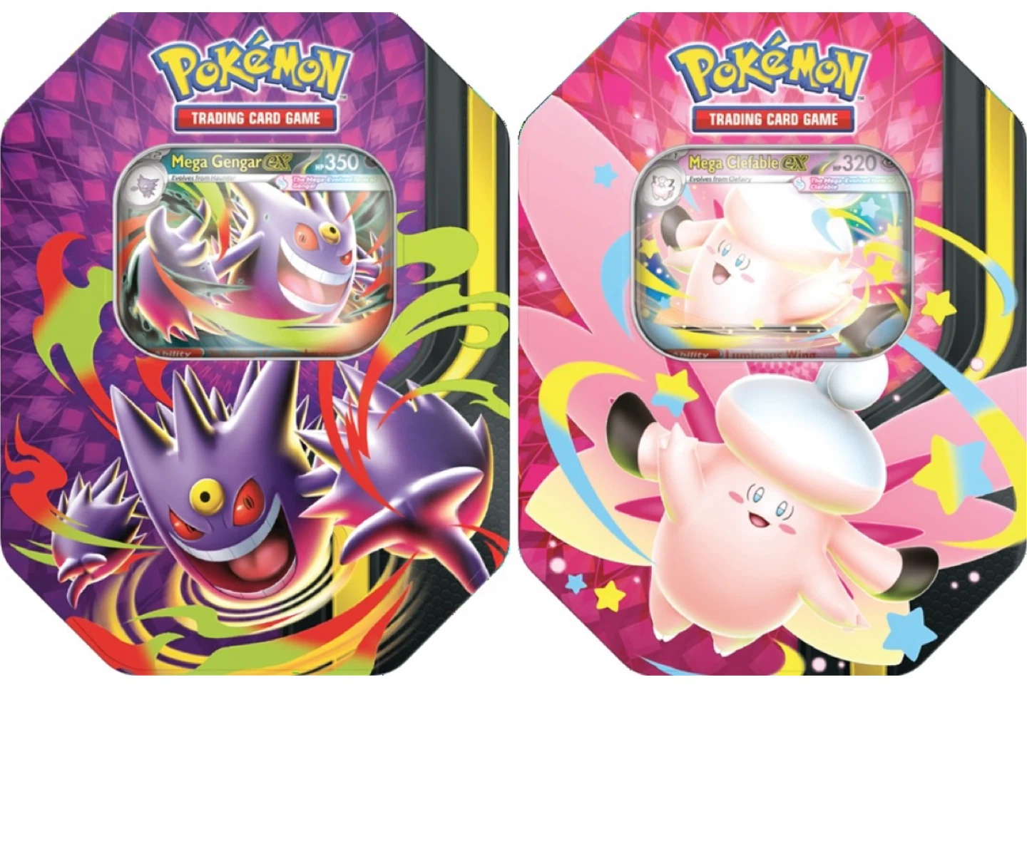 Pokemon  Mega Evolution Mega Gengar EX & Mega Clefable EX Tin