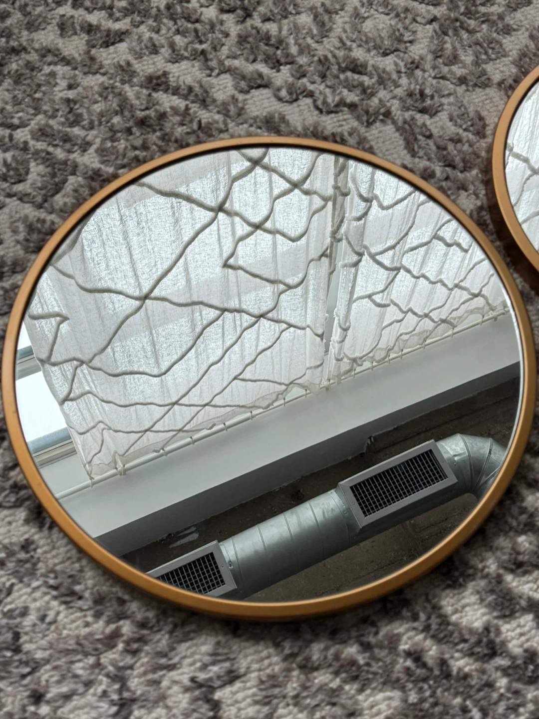 Set of 2 Gold Round Mirrors - photo 3