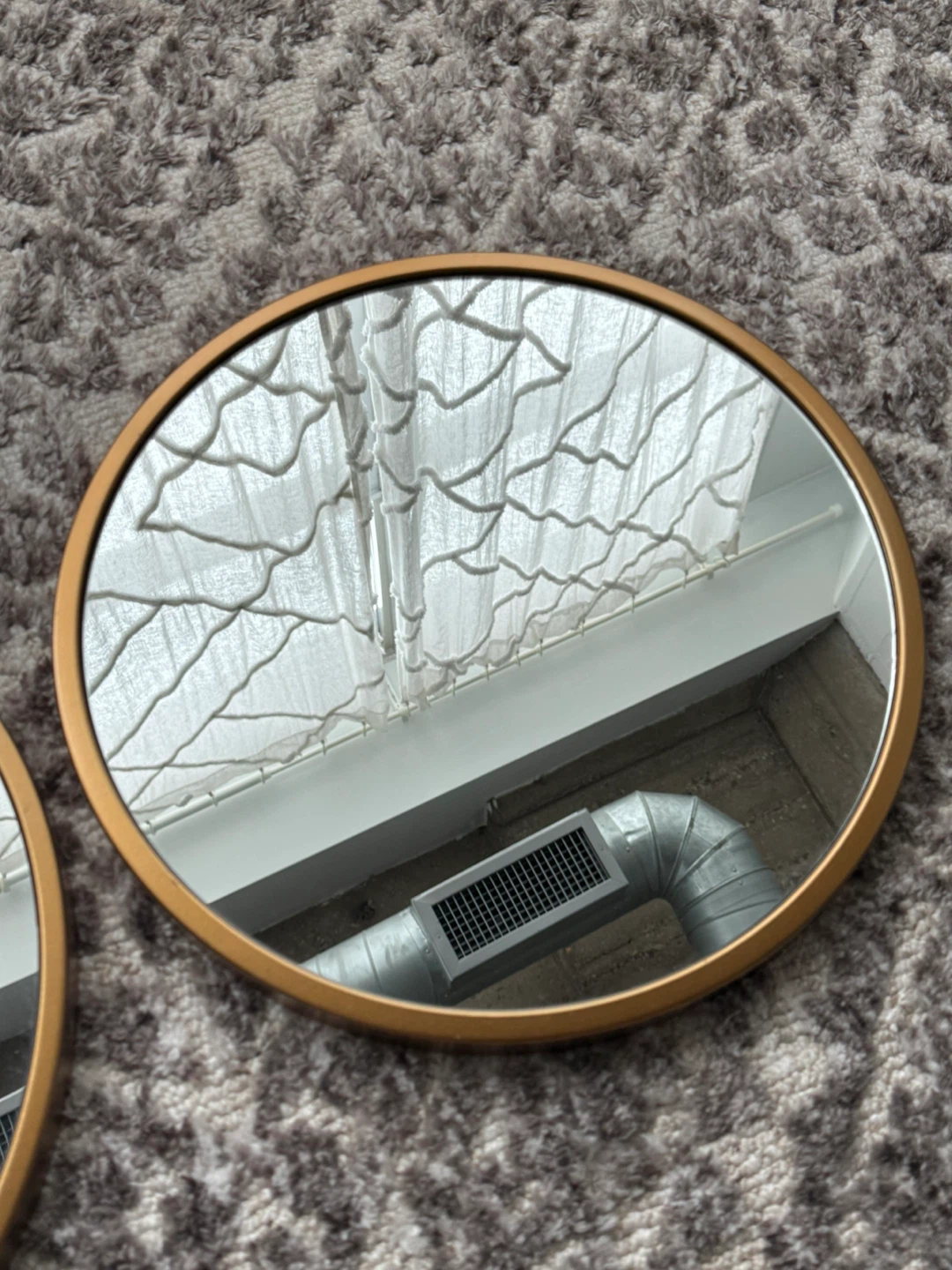Set of 2 Gold Round Mirrors - photo 4