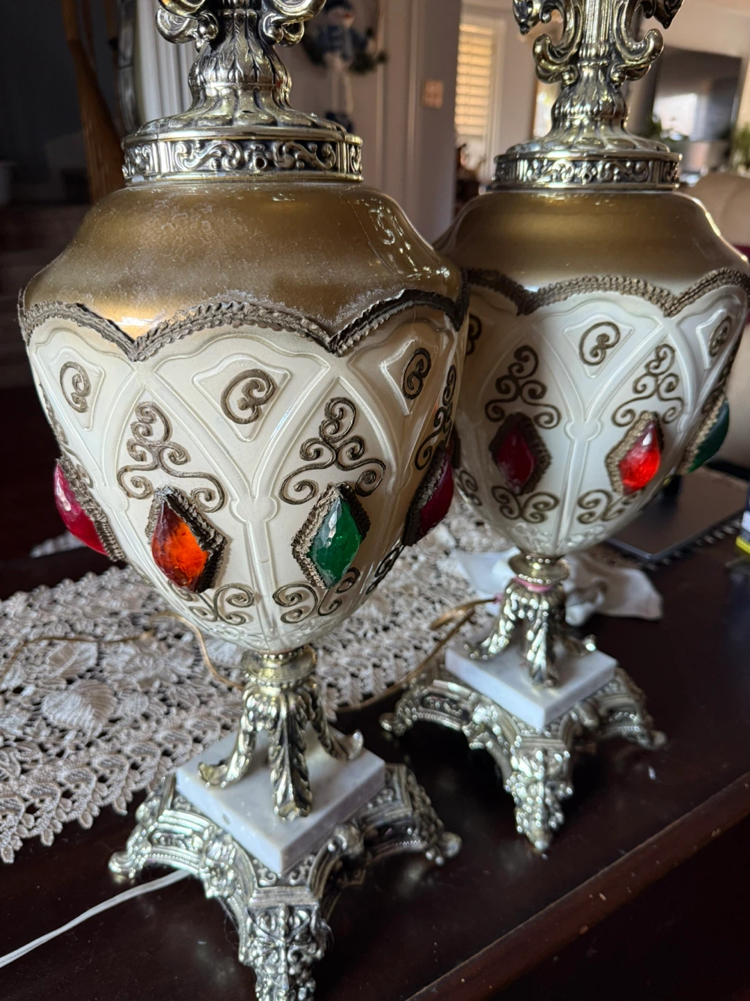 Vintage Decorative Table Lamps - Pair