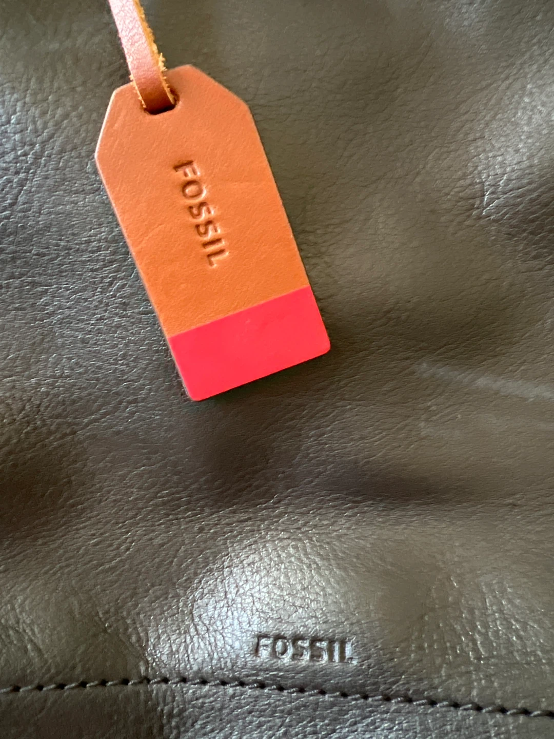 Fossil Black All Leather Laptop Bag - photo 2