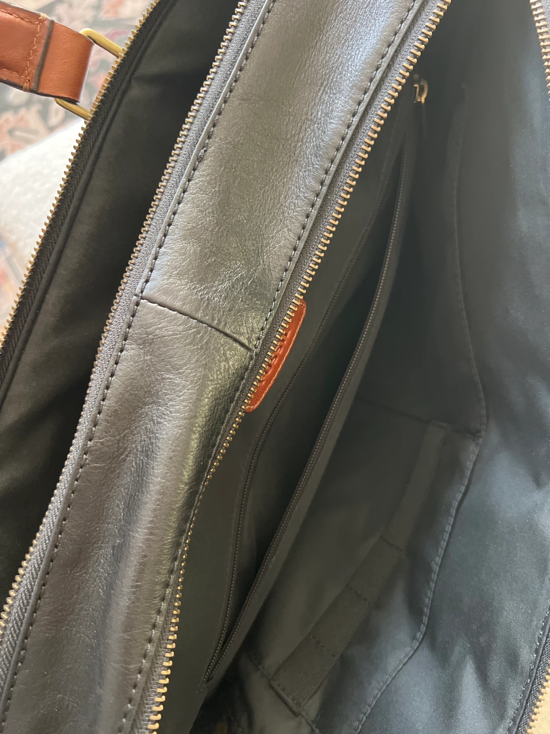 Fossil Black All Leather Laptop Bag - photo 4