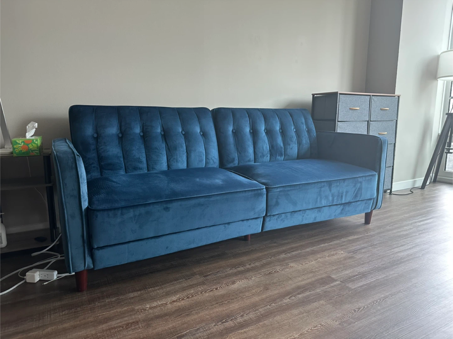 Blue Sofa Bed + 50 Inch Smart TV Set