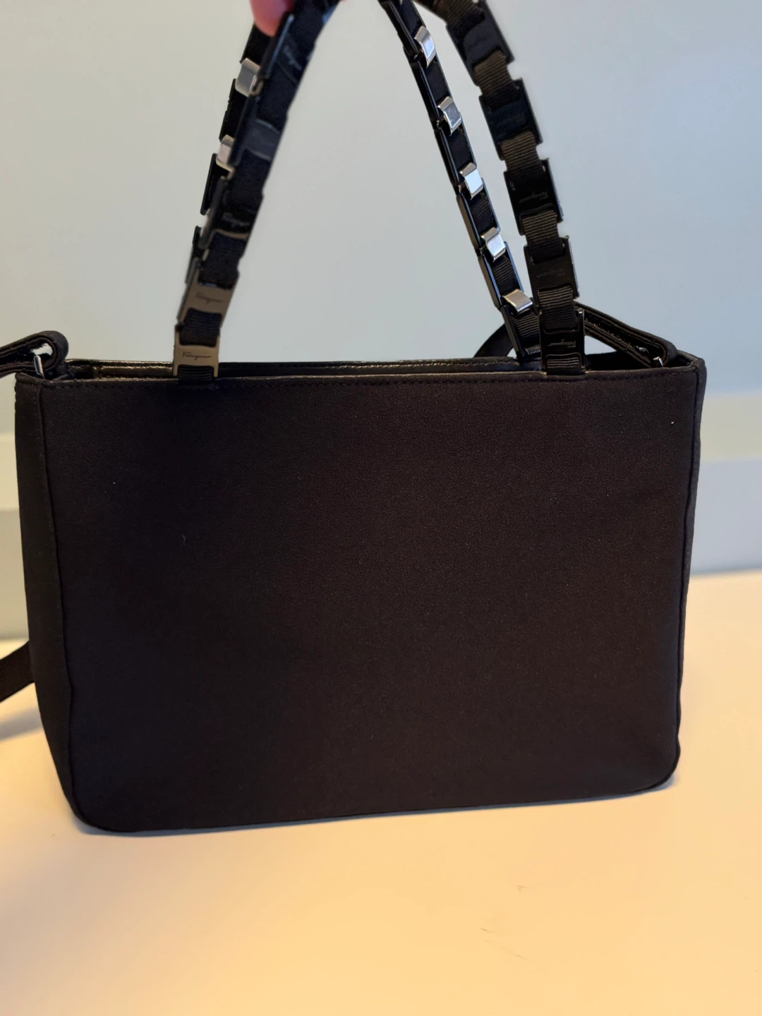 Salvatore Ferragamo Black Canvas Shoulder Bag - photo 3