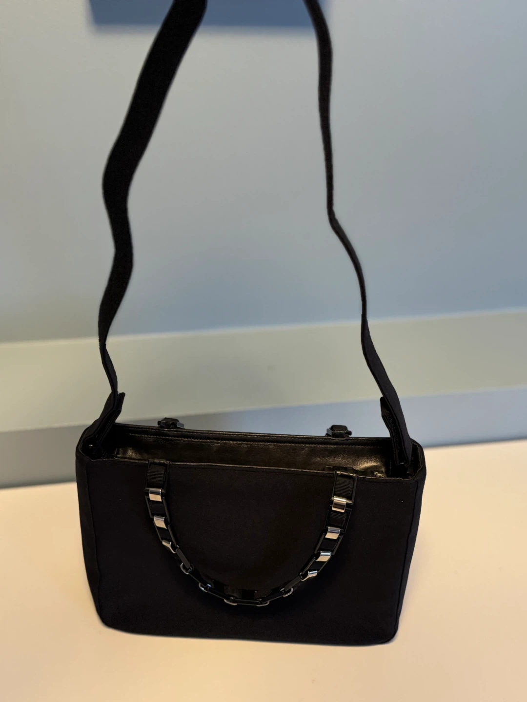 Salvatore Ferragamo Black Canvas Shoulder Bag - photo 4