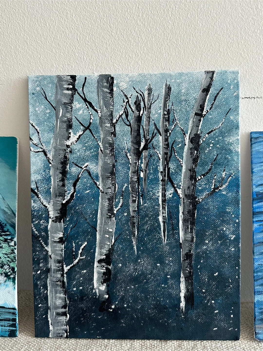 Set of 3 Canvas Paintings - Winter Scenery - photo 3