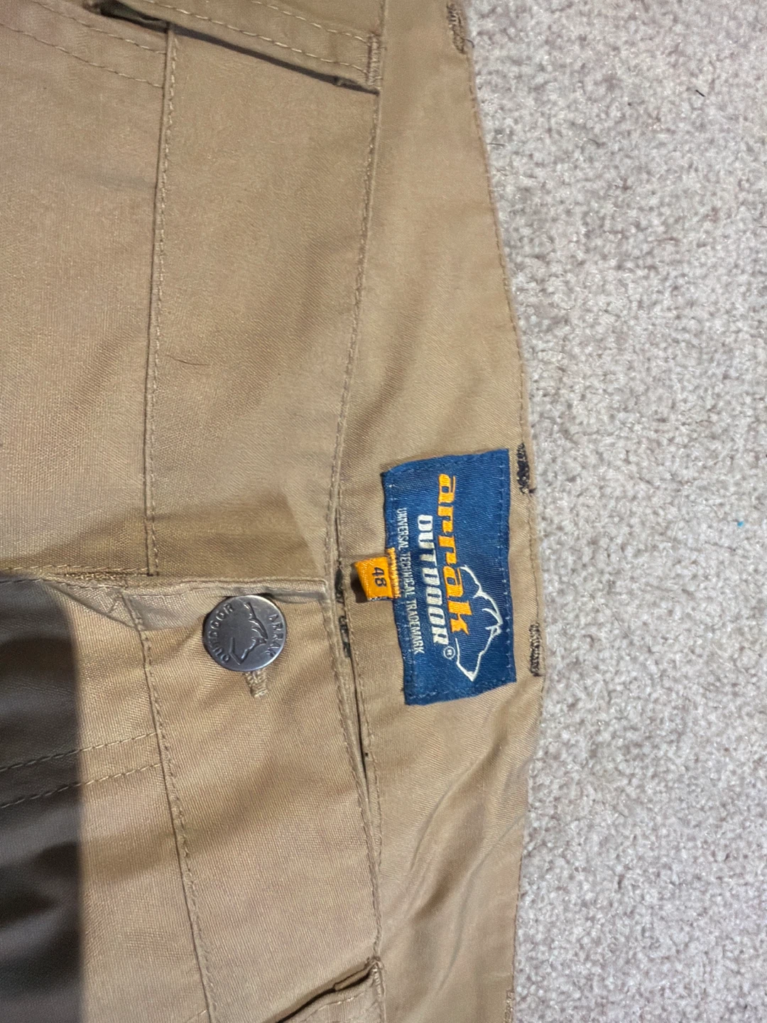 Arrak Outdoor Pants Size 46 Tan/Black - photo 2