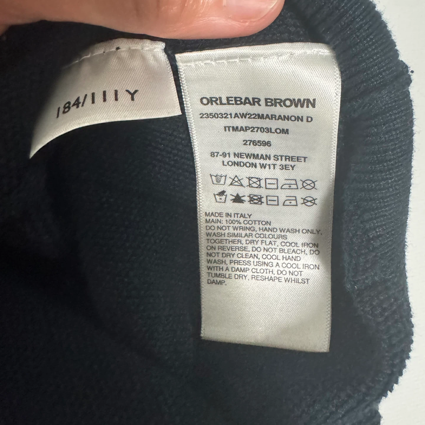 Orlebar Brown Navy Cotton Knit Polo Shirt - XL - photo 3