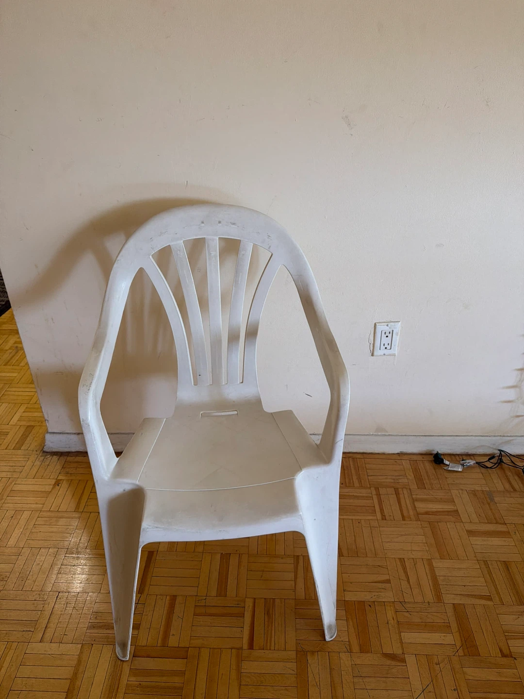 White Plastic Outdoor Chair