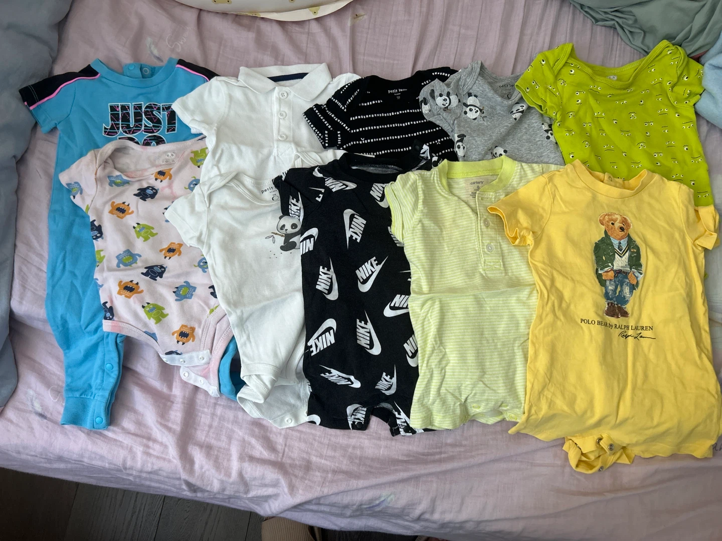 Bundle of 8 Baby Rompers and Bodysuits