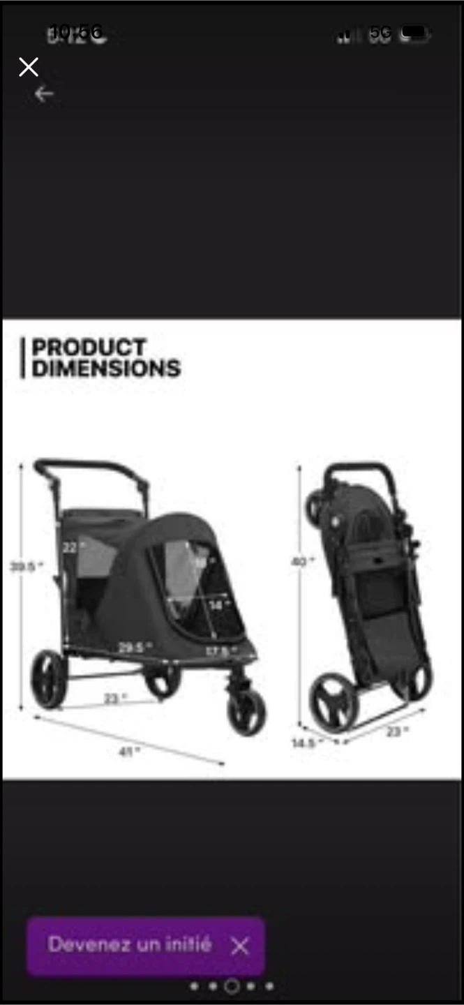 New Black Pet Stroller - photo 3