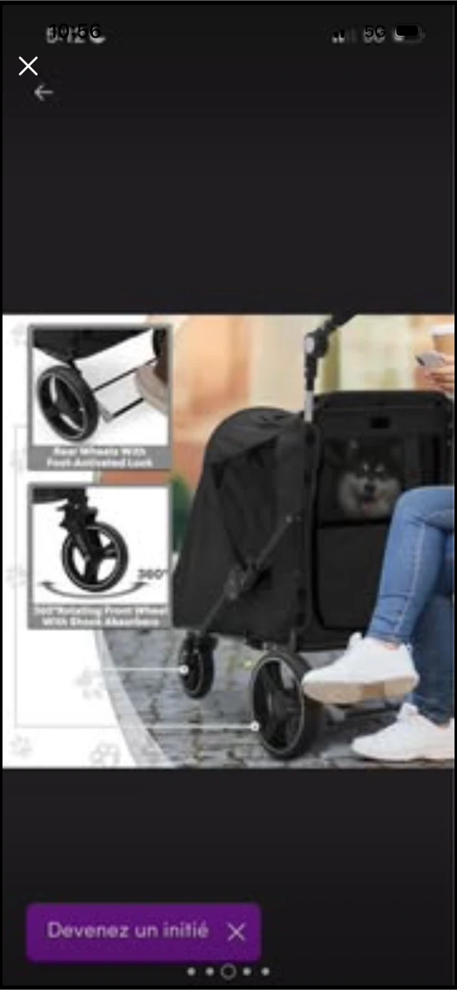 New Black Pet Stroller - photo 4