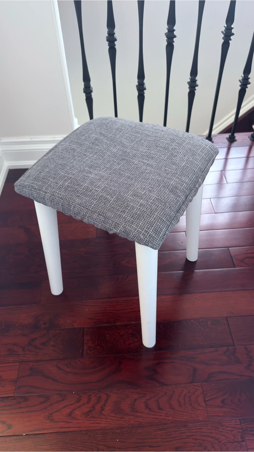 Grey stool Ottoman