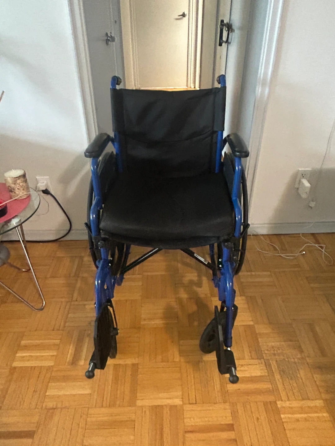 Drive Medical Blue Transport Wheelchair