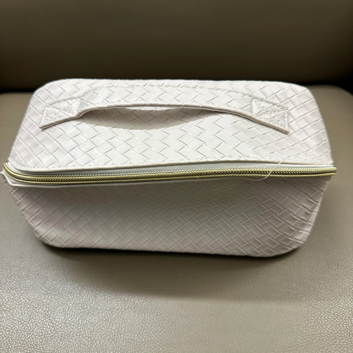 NIP Luxurious Makeup Toiletry Travel Bag Organizer - Ivory White - photo 3