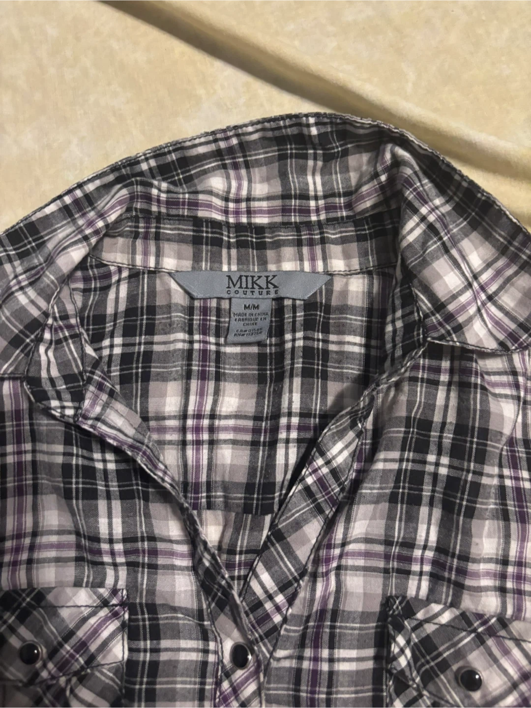 MIKK Studio Plaid Shirt - Size M/M - photo 2
