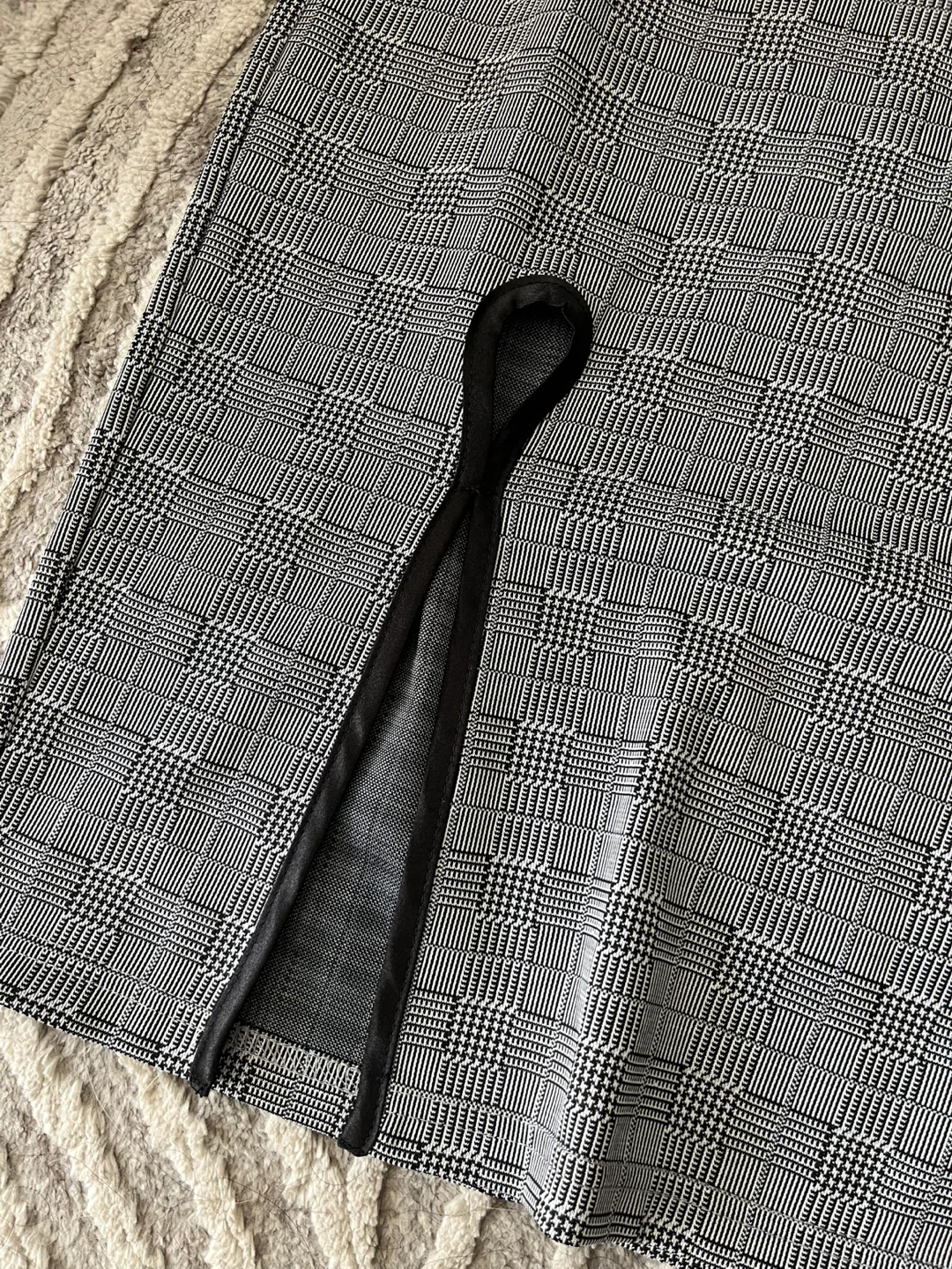Plaid Pencil Skirt with Double Slits - photo 2