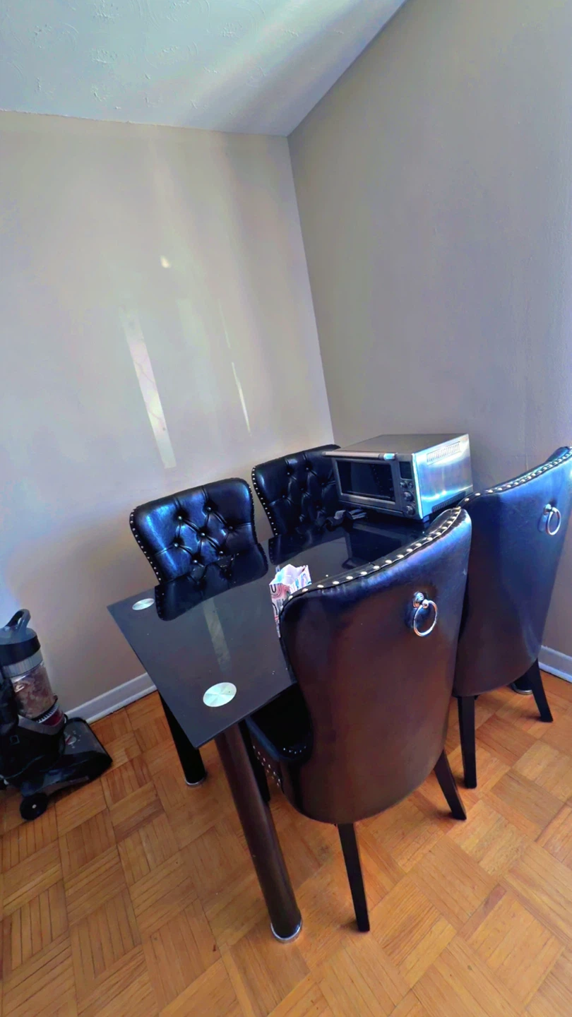 Black Dining Table with 4 Chairs - photo 2