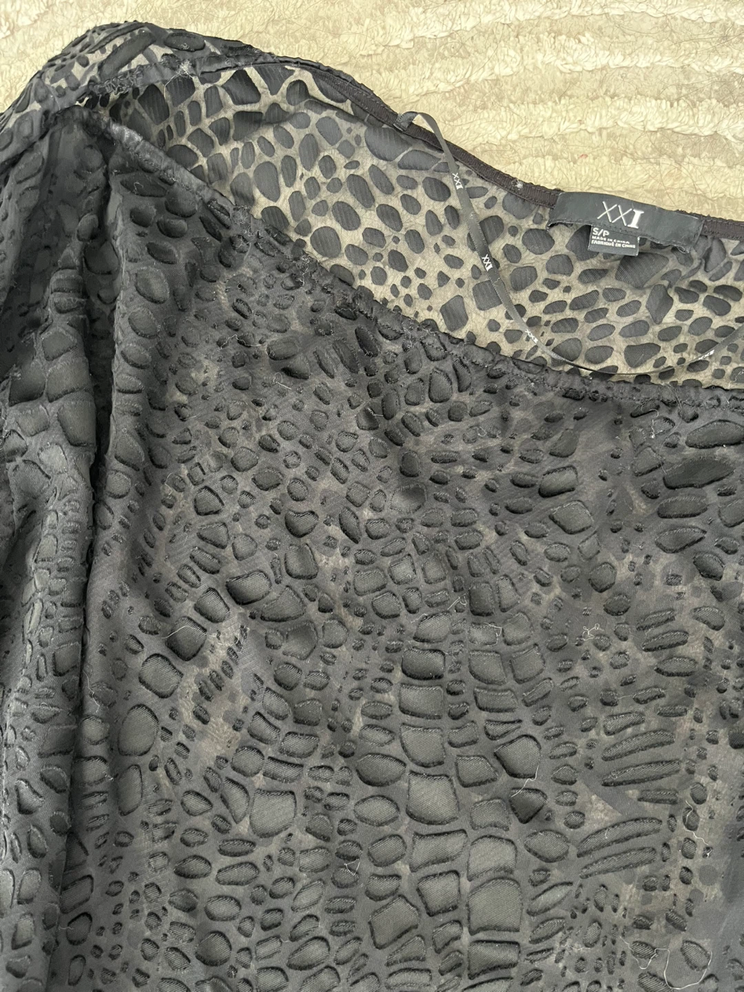 Black Leopard Sheer cover up - Size S - photo 2