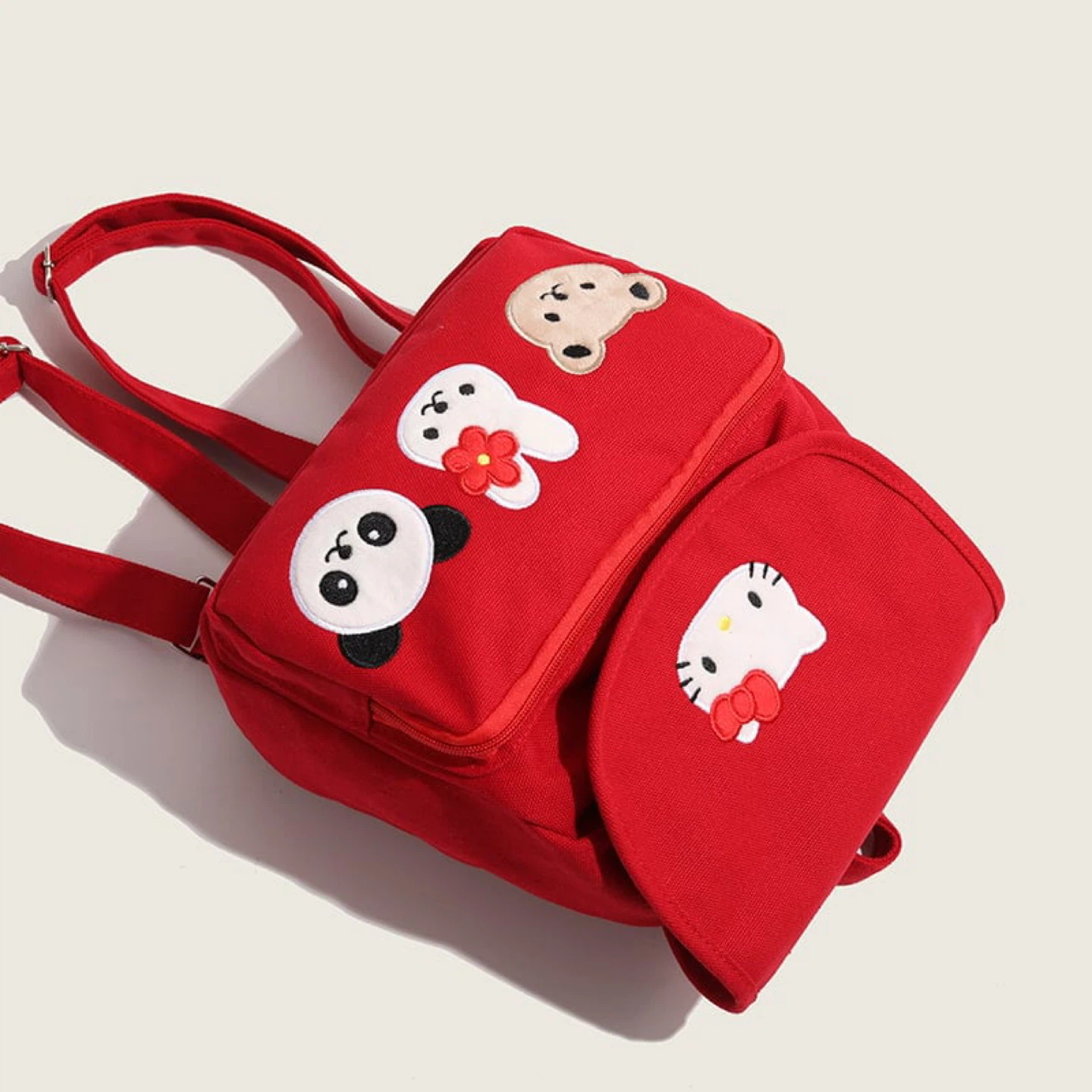 HELLO KITTY Red Retro Vintage Style Backpack Travel - photo 2