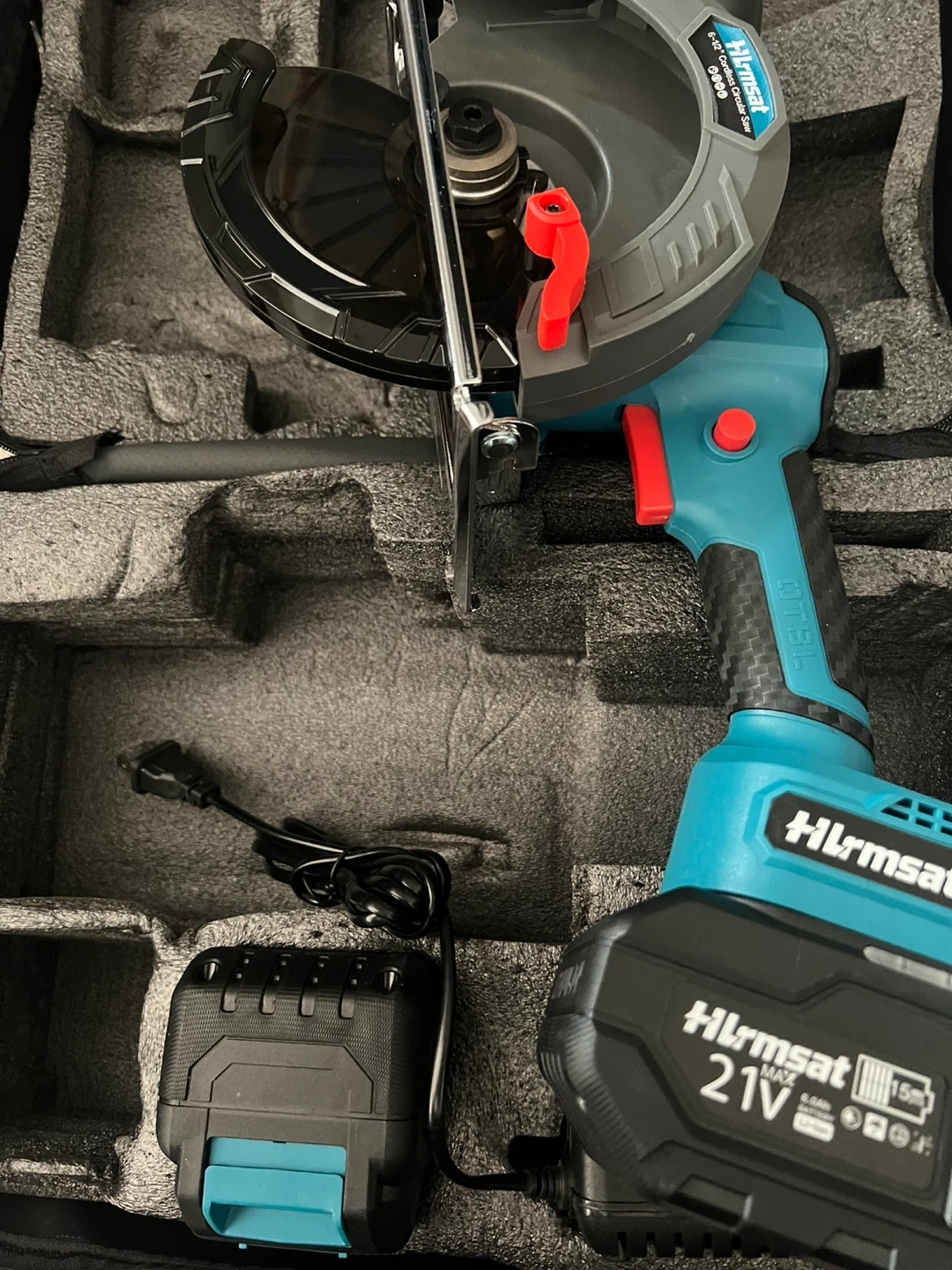 21V Cordless Circular Saw with Battery and Charger