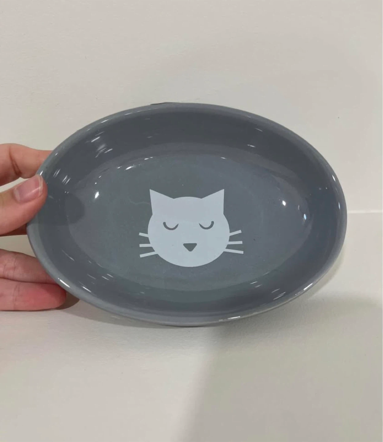 Winifred & Lily Grey Cat Pet Bowl