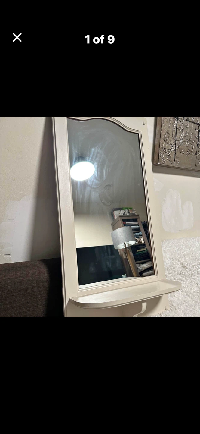 Wall Mirror with Shelf