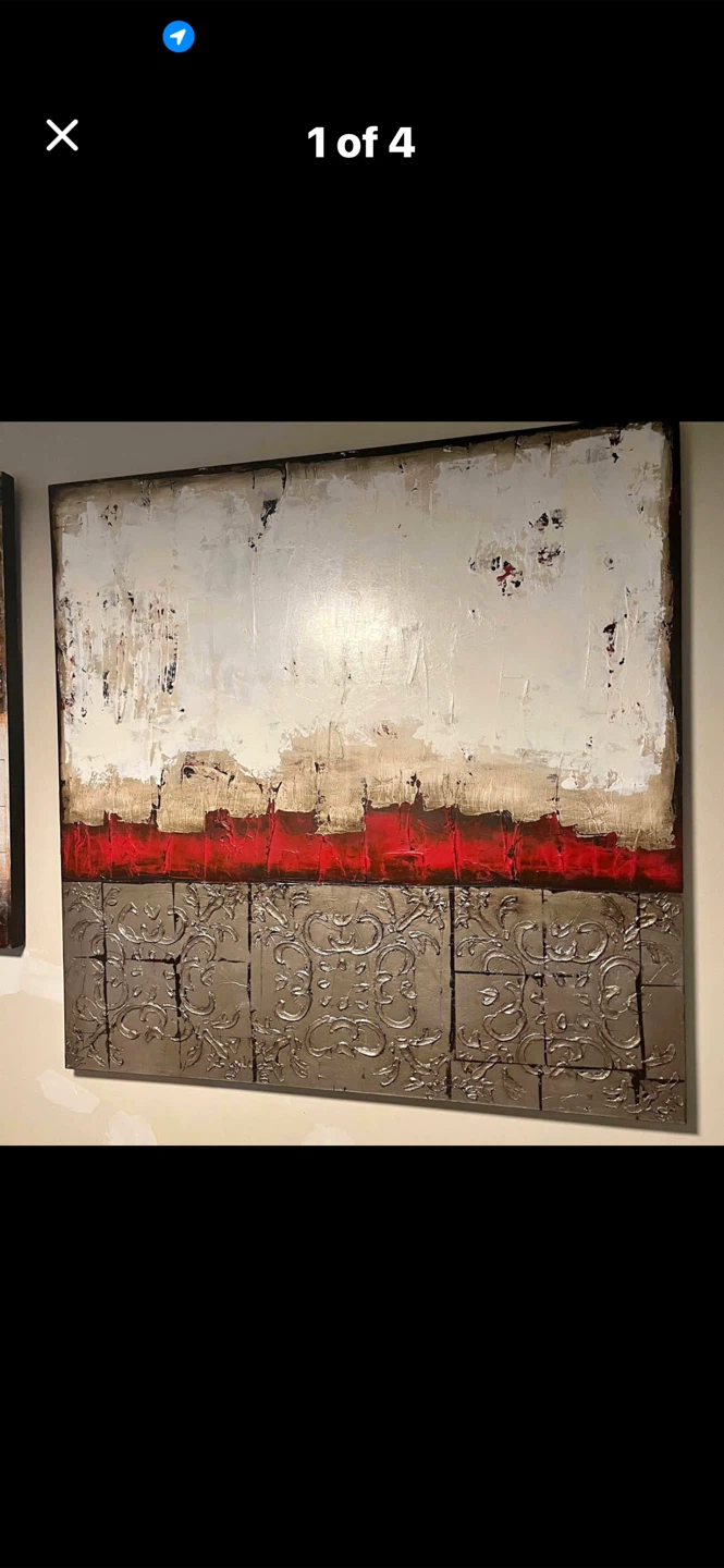 Textured Wall Art Canvas 48x48