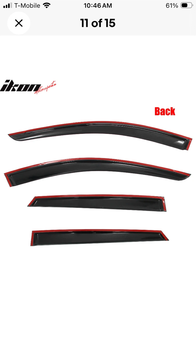 IKON Motorsports 25-26 Kia K4 Window Visors Vent Rain Guards - photo 5