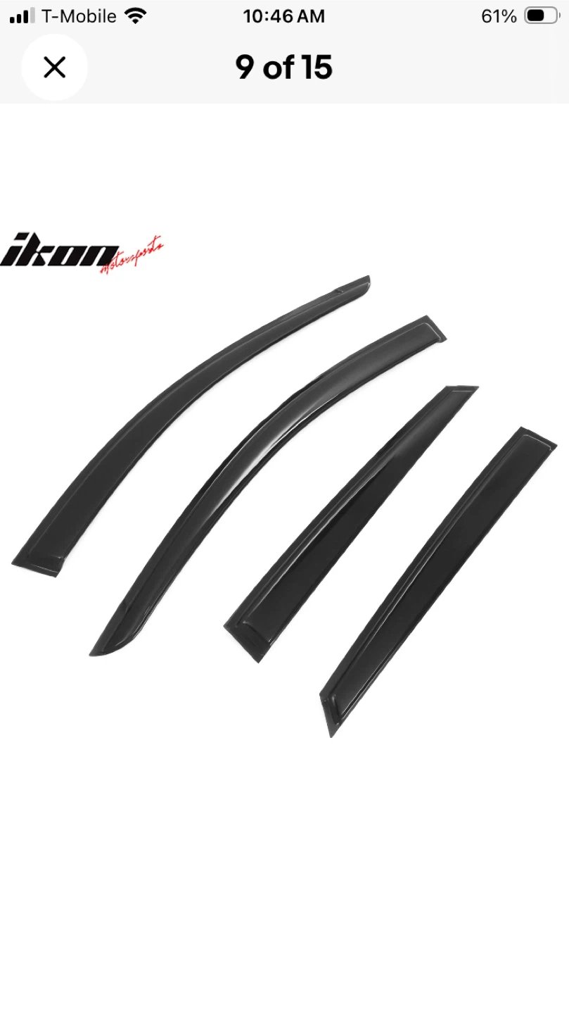 IKON Motorsports 25-26 Kia K4 Window Visors Vent Rain Guards - photo 4