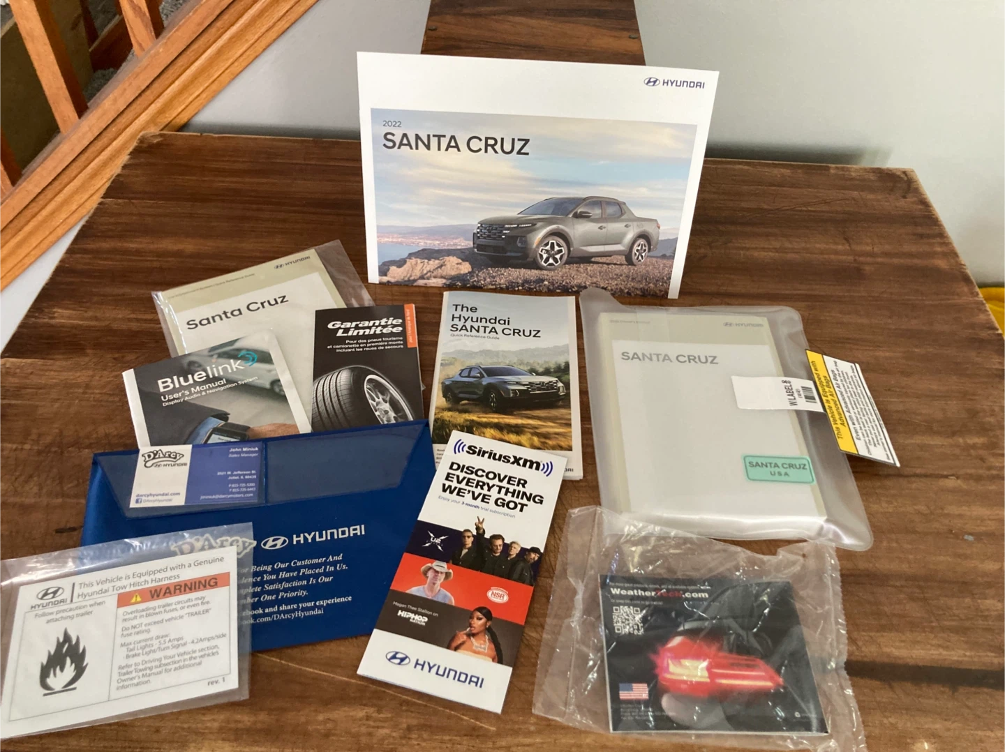 2022 Hyundai Santa Cruz Owner's Manual & Accessories Lot
