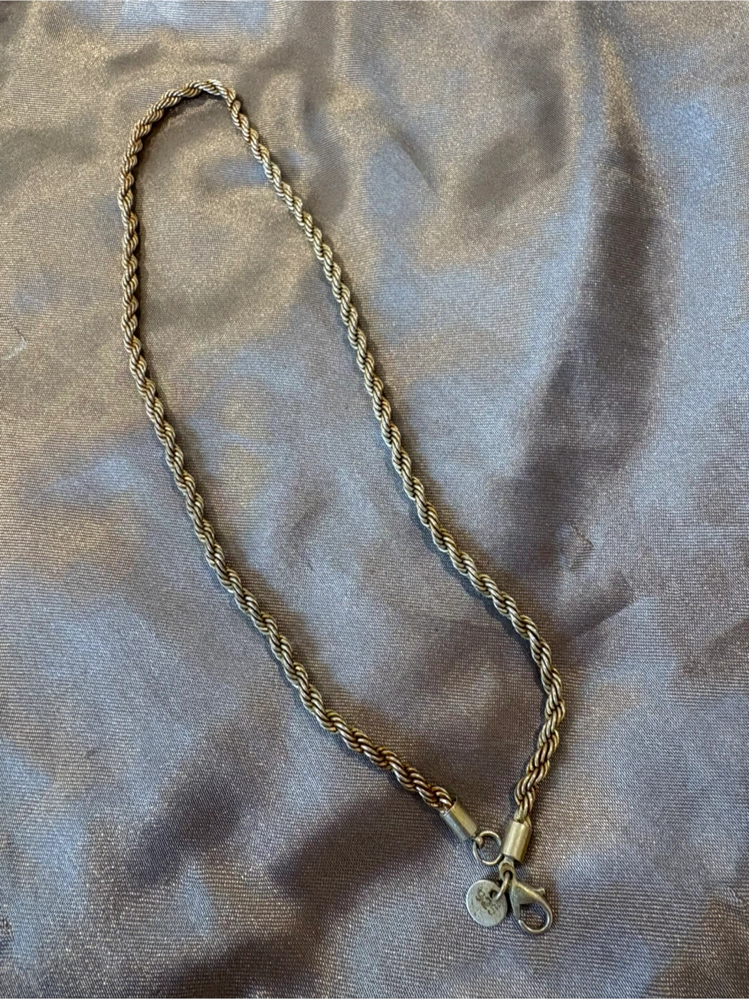 Sterling Silver Rope Chain Necklace
