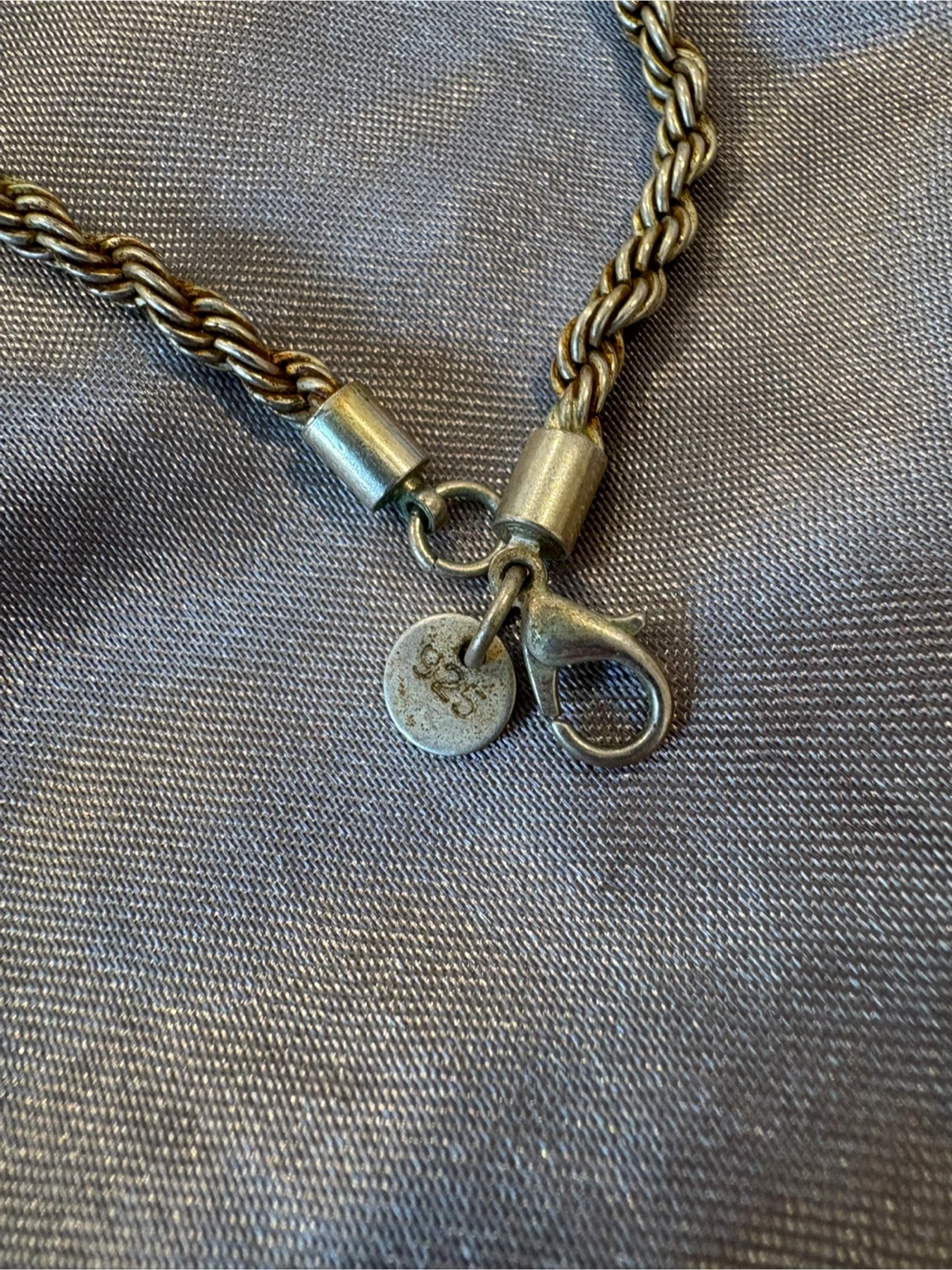 Sterling Silver Rope Chain Necklace - photo 2