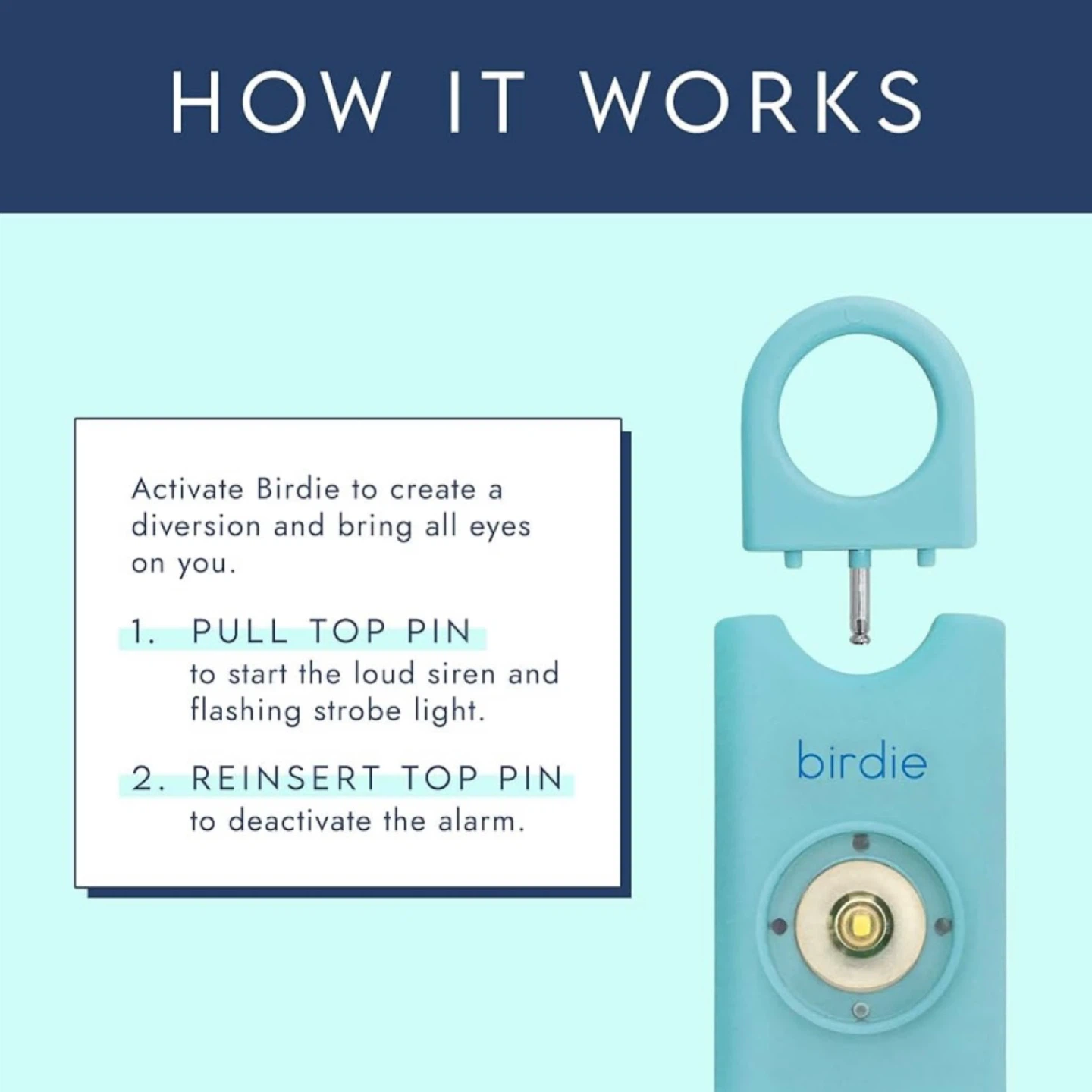 Birdie Personal Safety Alarm - Rose Gold 🥕 - photo 3