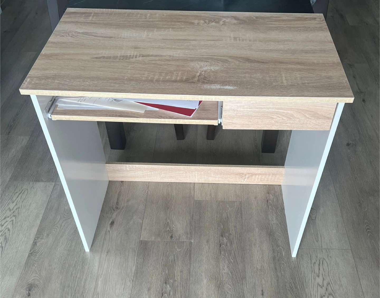 Computer Desk with Keyboard Tray and Drawer
