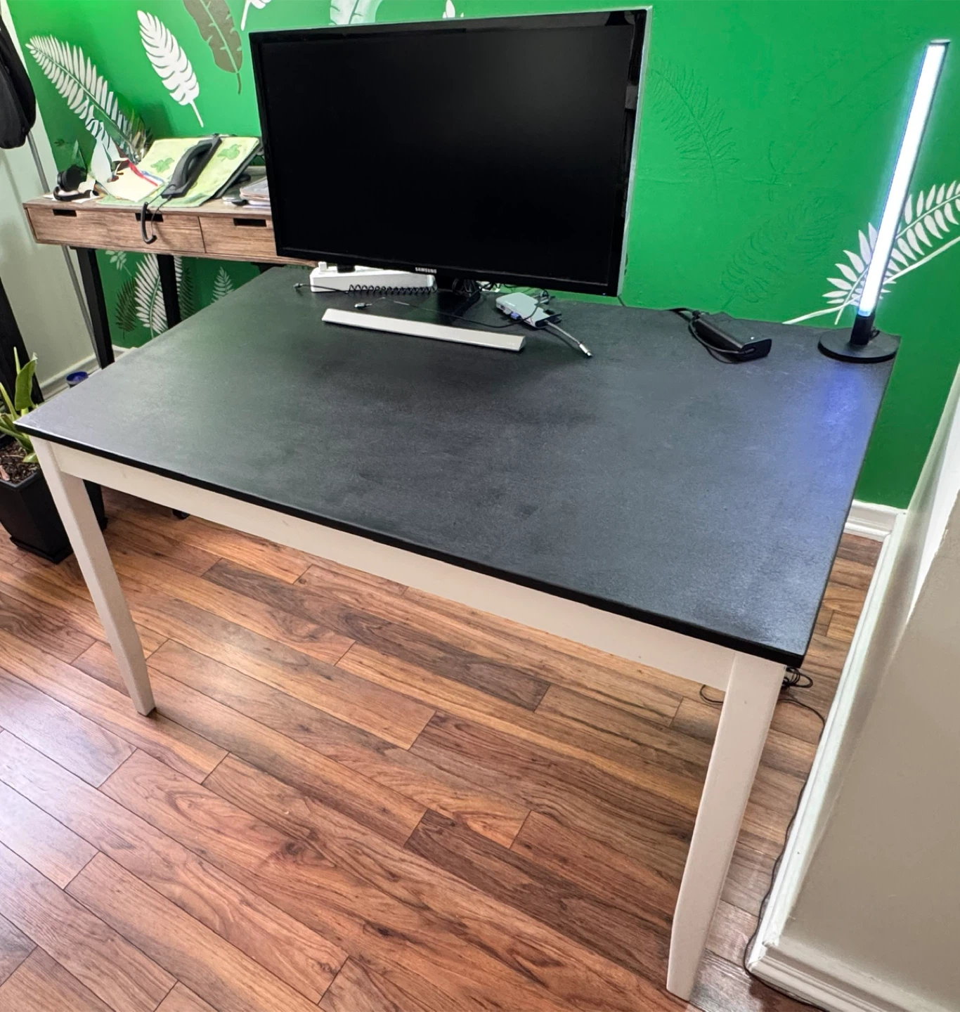 Simple Black and White Desk