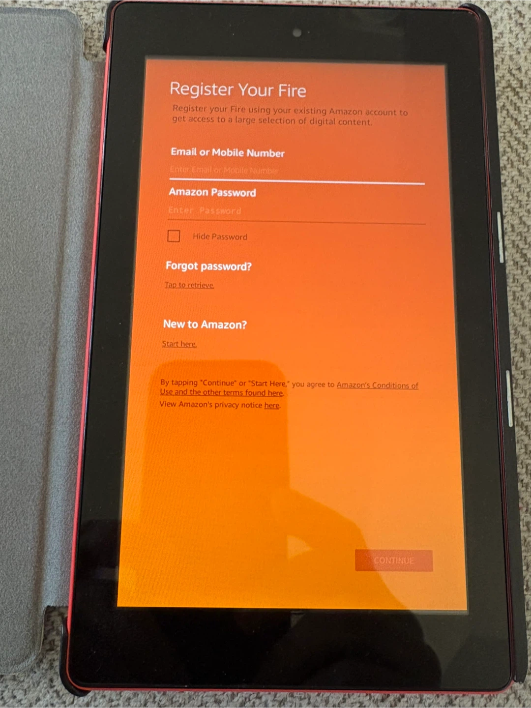 Amazon Fire Tablet with Artistic Cover
