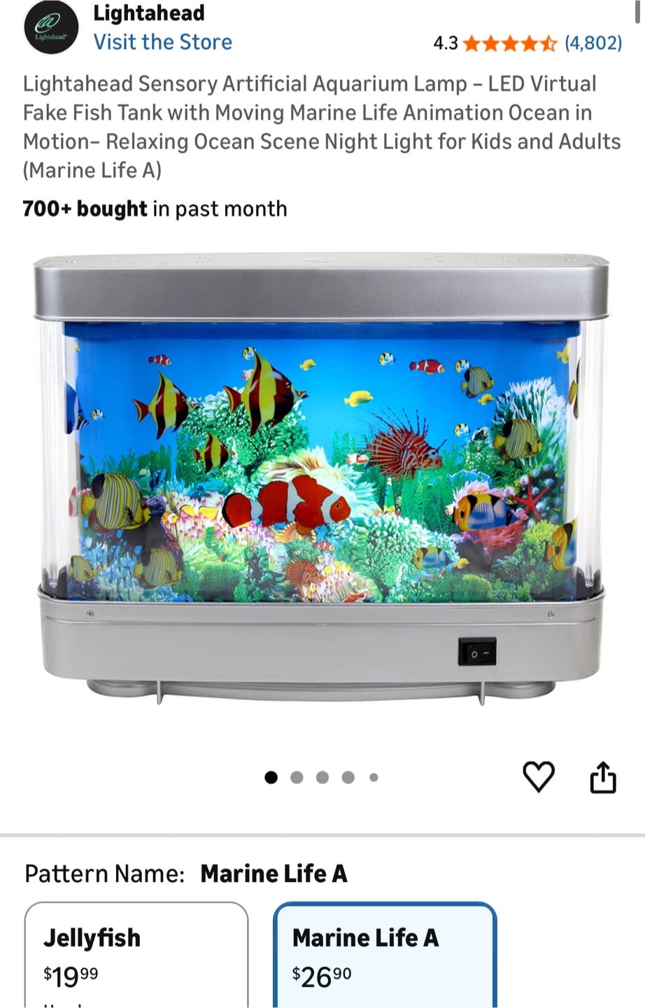 Lightahead Animated Fish Tank Night Light - photo 2