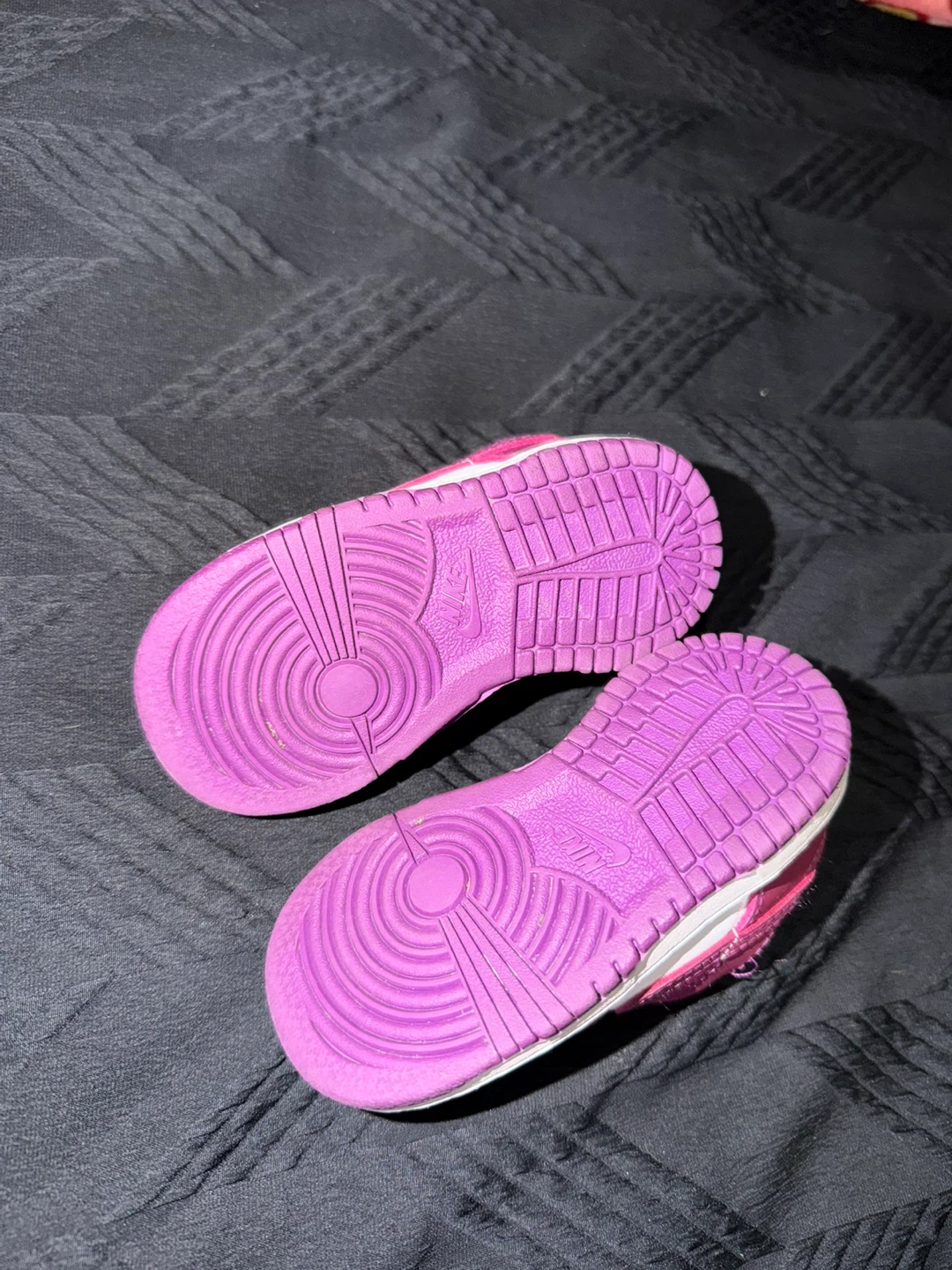Nike Dunk Low Toddler Shoes - Purple/White