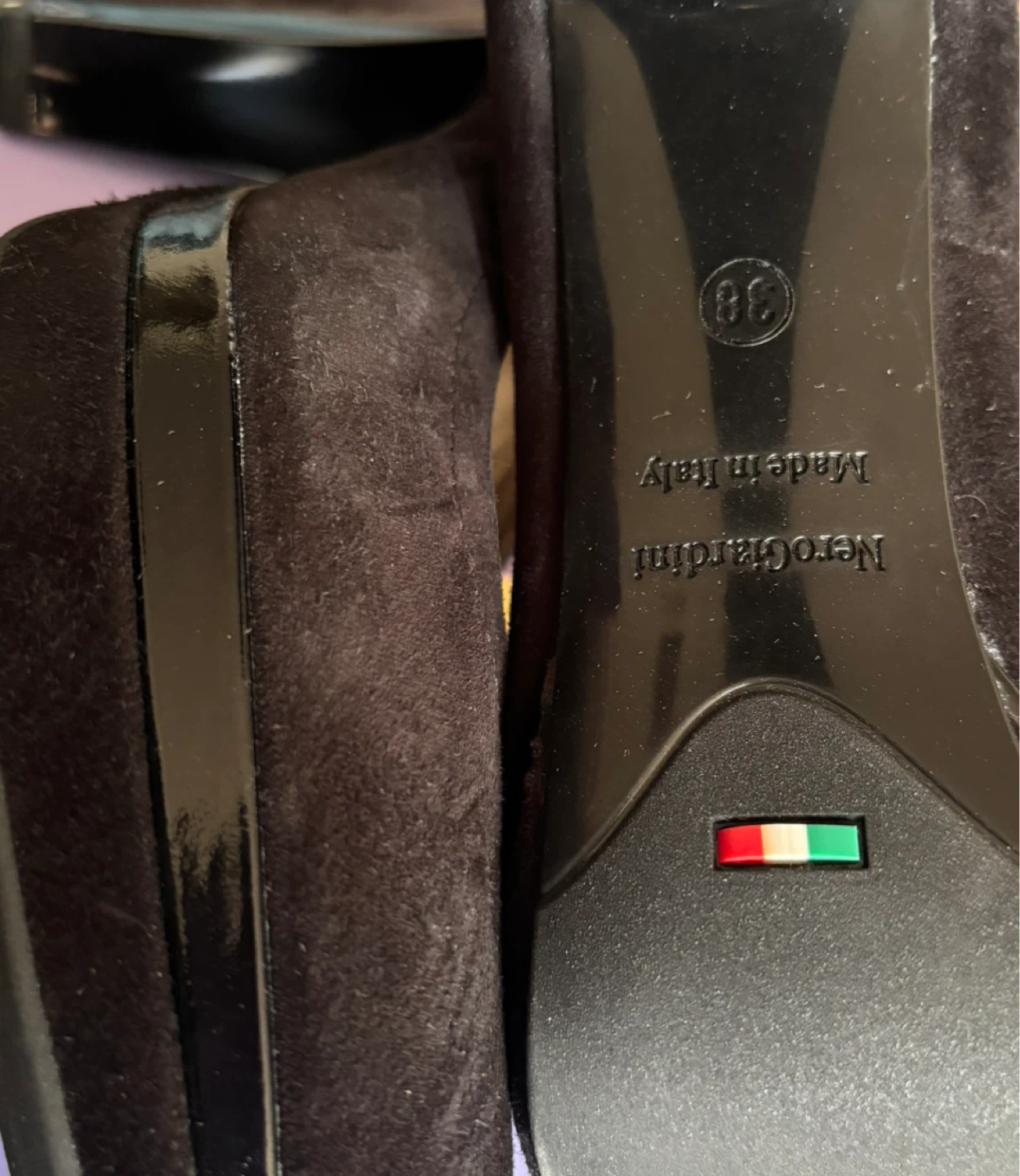 Nero Giardini Black Suede Heels Size 38 - photo 4