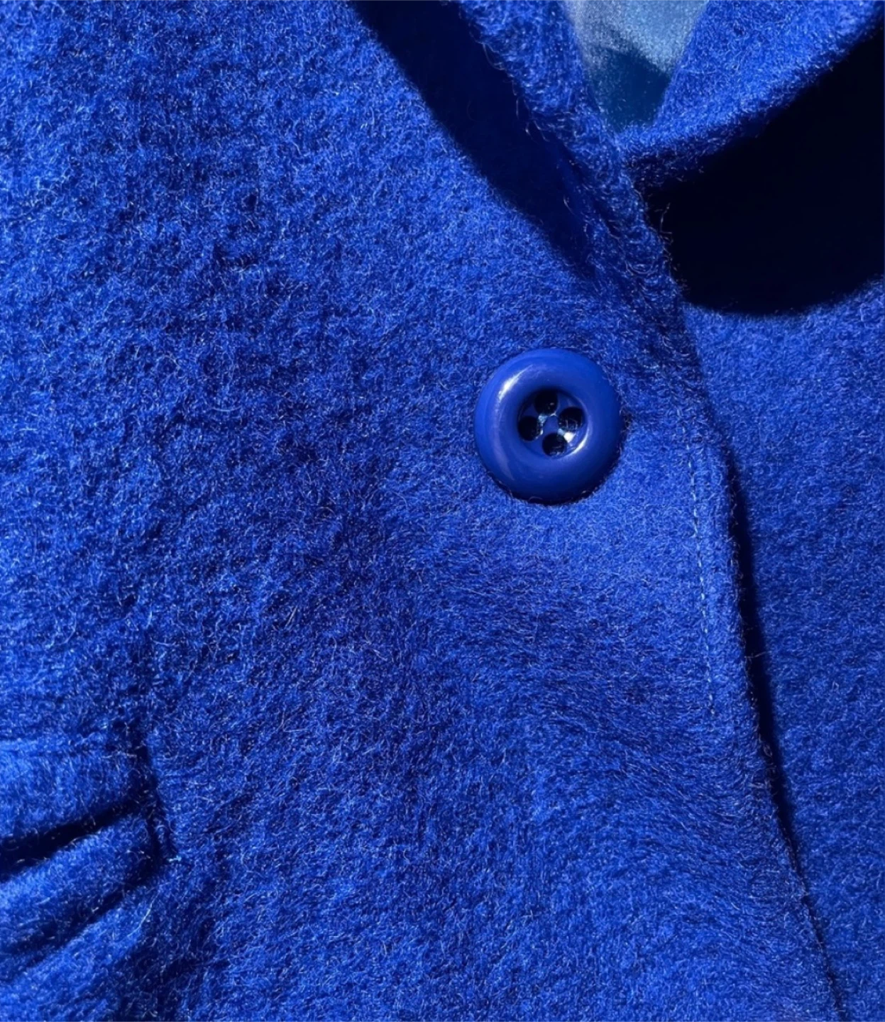 "Made In Italy" Lightweight Blue Wool Blend Coat Size XL/1XL - photo 5