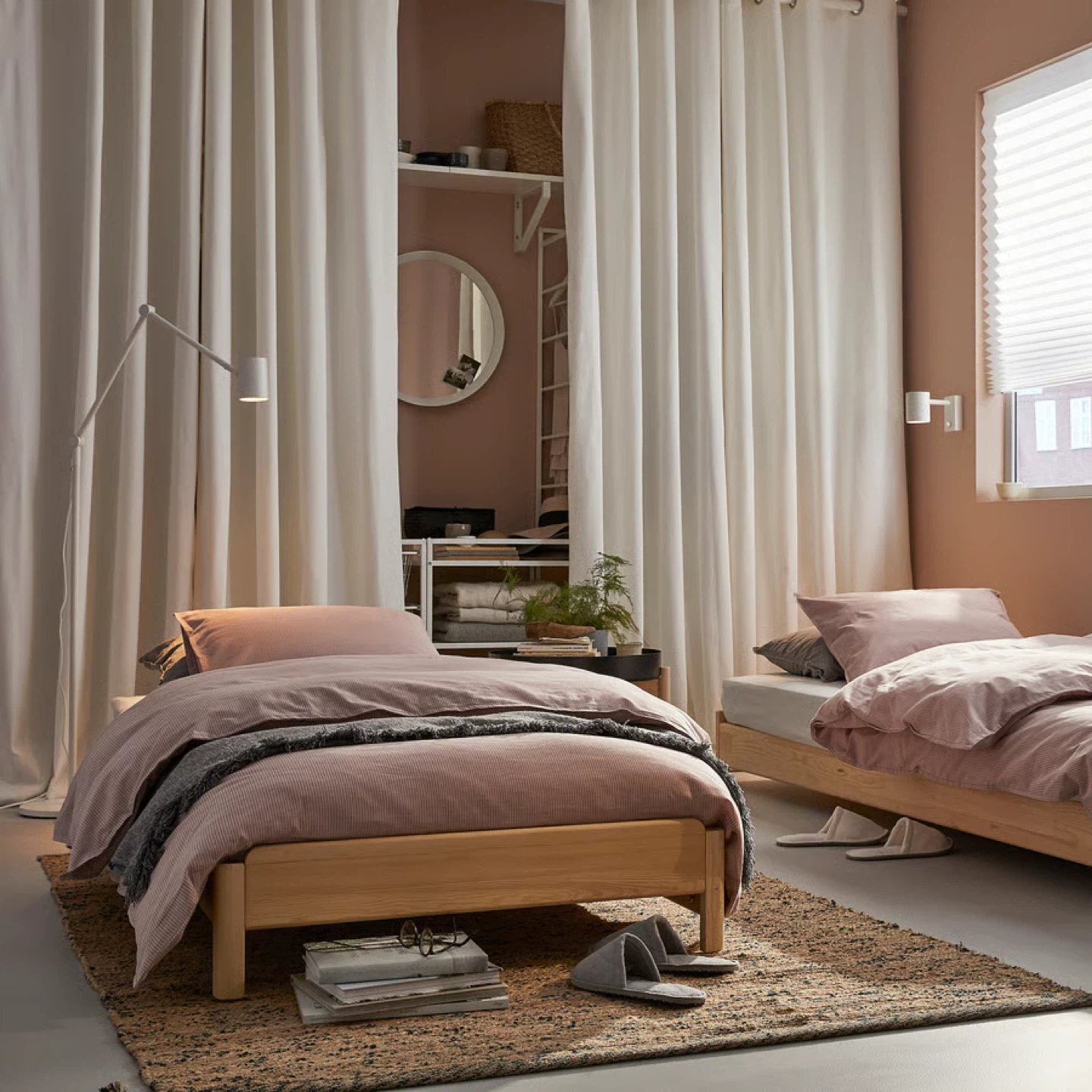 IKEA UTAKER twin bedframe and USVANG foam mattress