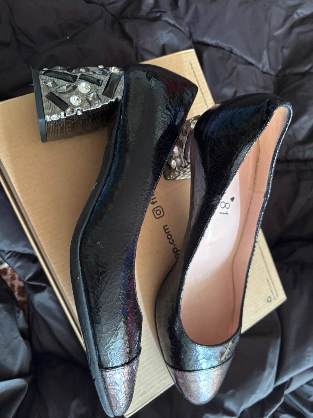 Ferca 81 Women's Black Heels Size 8