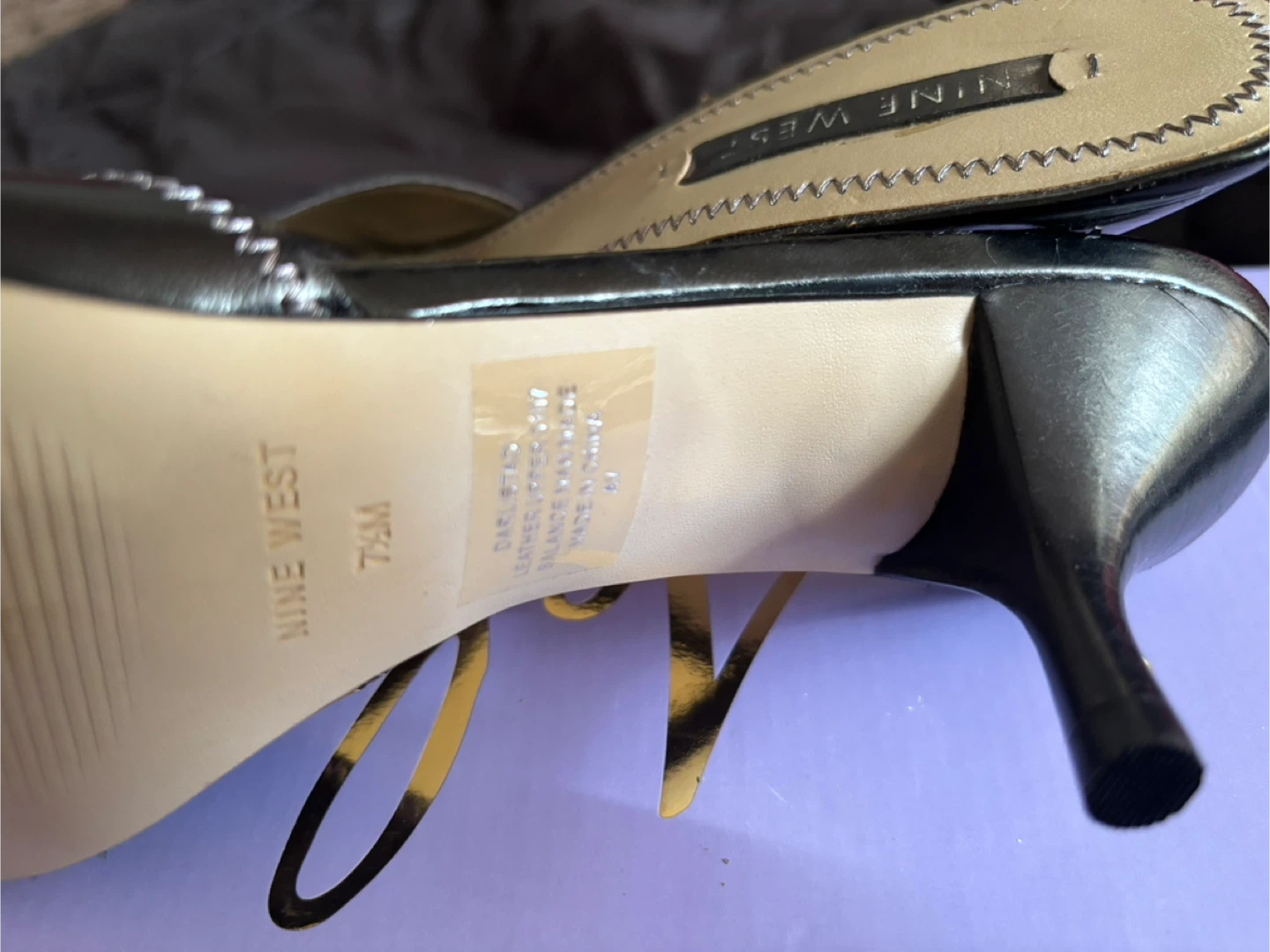 Nine West Black Embellished Heeled Sandals - Size 7.5M - photo 3