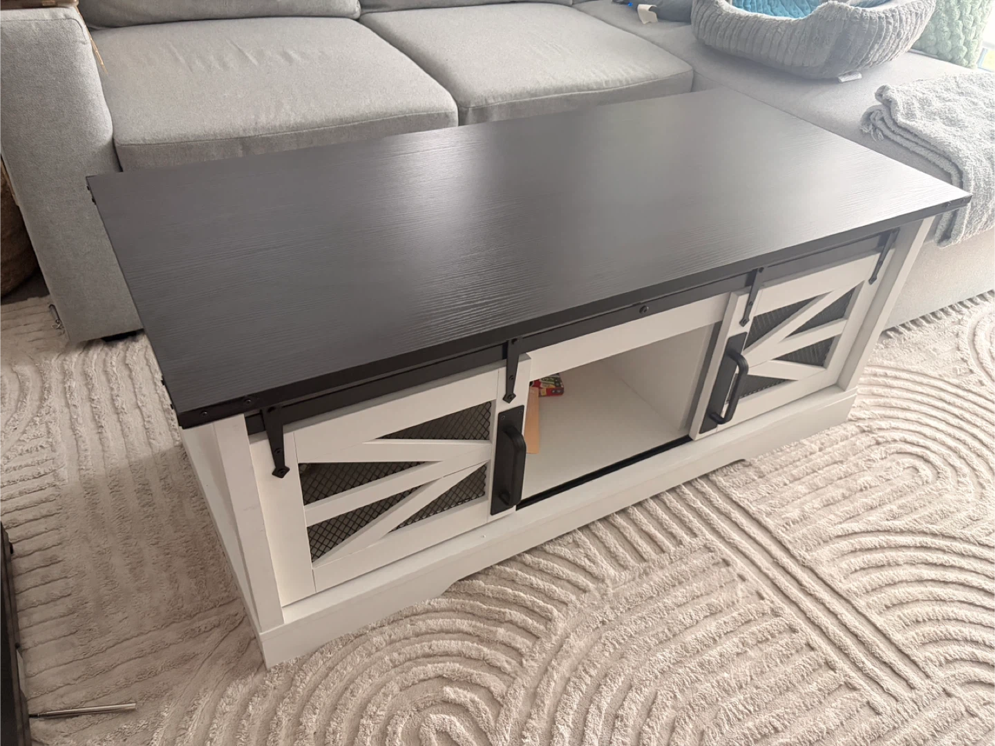 Lift Top Coffee Table with Barn Doors - photo 2