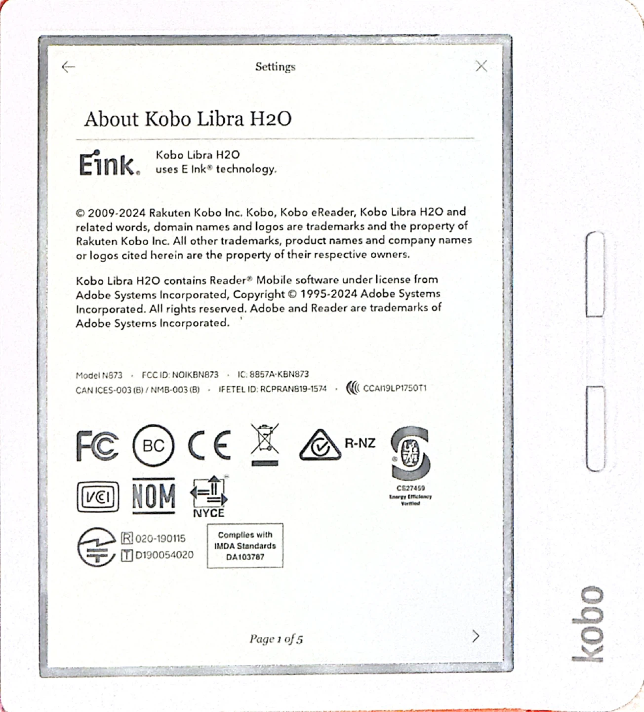 Kobo Libra H2O eReader - photo 4